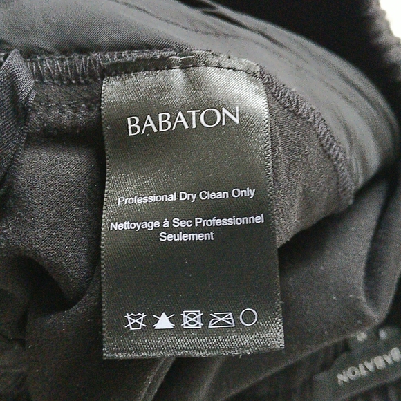 Aritzia Babaton black faux suede cropped jogger pants - Picture 8 of 10